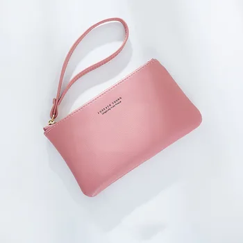

WOMEN'S Wallet 2019 Simple Fashion Style Korean-style Wallet Solid Color Large Capacity Purse Storage Free Shipping Bolsas