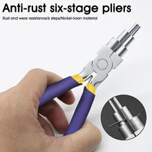 

Bail Making Pliers 6-Step(2-9mm) Looping Forming Pliers with Non-Slip Handles for Jewelry Making Comfortable Handles Suitable