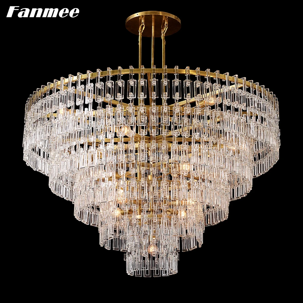 Marignan Multiple-Tier Round Chandelier LED Modern Clear Glass Ceiling Luxury Hanging Indoor Lamp for Living Room | Освещение