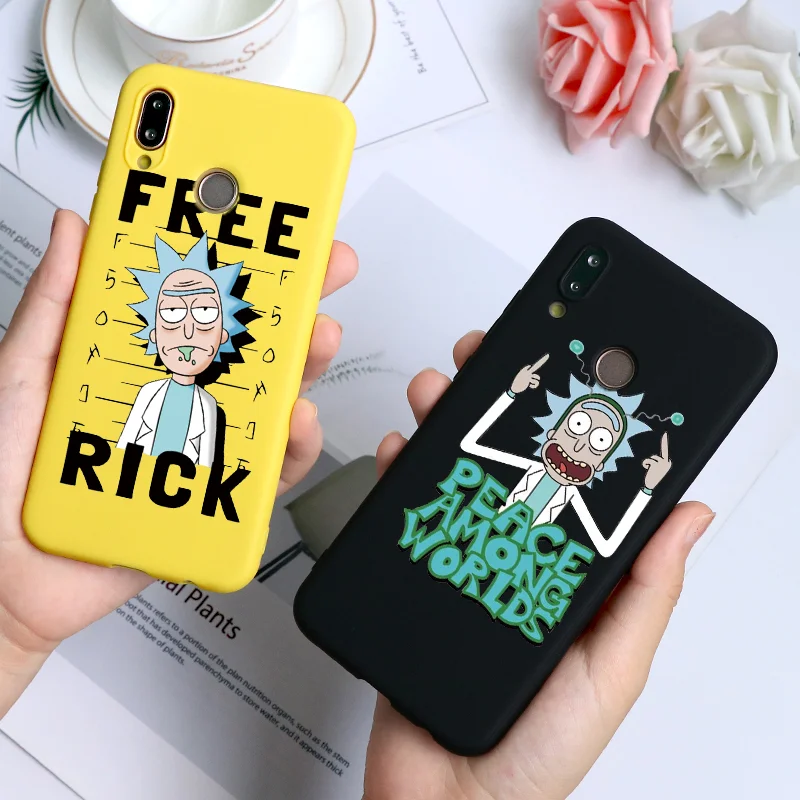 Модный чехол Рик и Морти из ТПУ для huawei Honor Y6 8X9 10 Lite Y7 Prime Play Pro Y8 Y9 20 Pro lite 7A Pro мягкий чехол