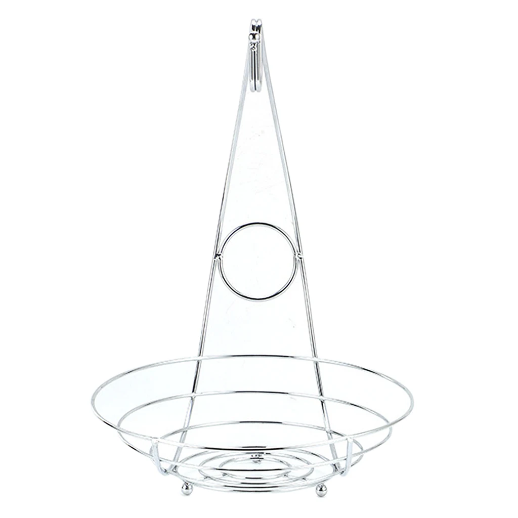 2 In 1 Chrome Banana Hanger Fruit Bowl Tree Holder Basket Stand Hook kitchen Fruits Basket for Home Kitchen Office Use