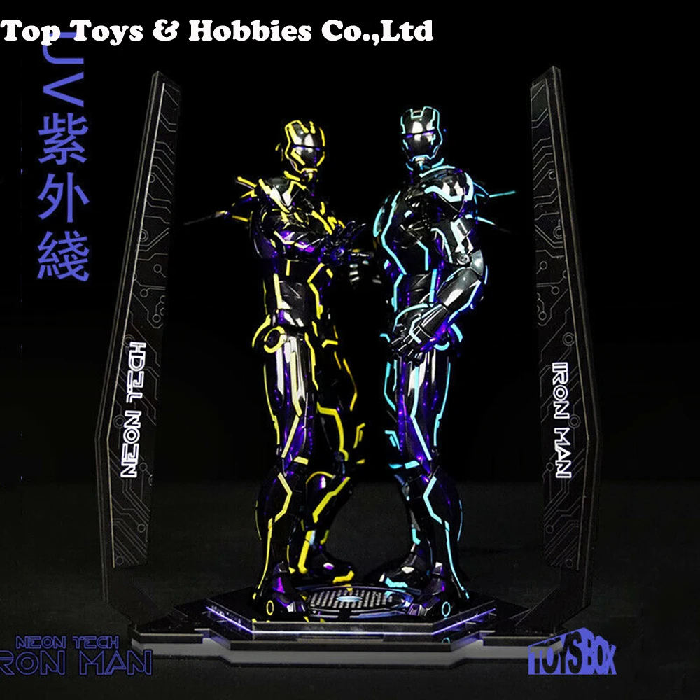 

Toy-Box TB079 1/6 UV Light Iron Man Legacy Platform Dual Supporter Stand base for 12'' male Action Figure Scene Accessories Part