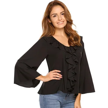 

Madam clothing OWLPRINCESS 19 v-neck commuter loose women chiffon shirt is prevented bask in summer