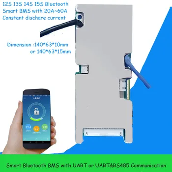 

12S Li ion or 36V Lifepo4 Smart Bluetooth BMS with 30A 40A 60A constant charge and discharge current