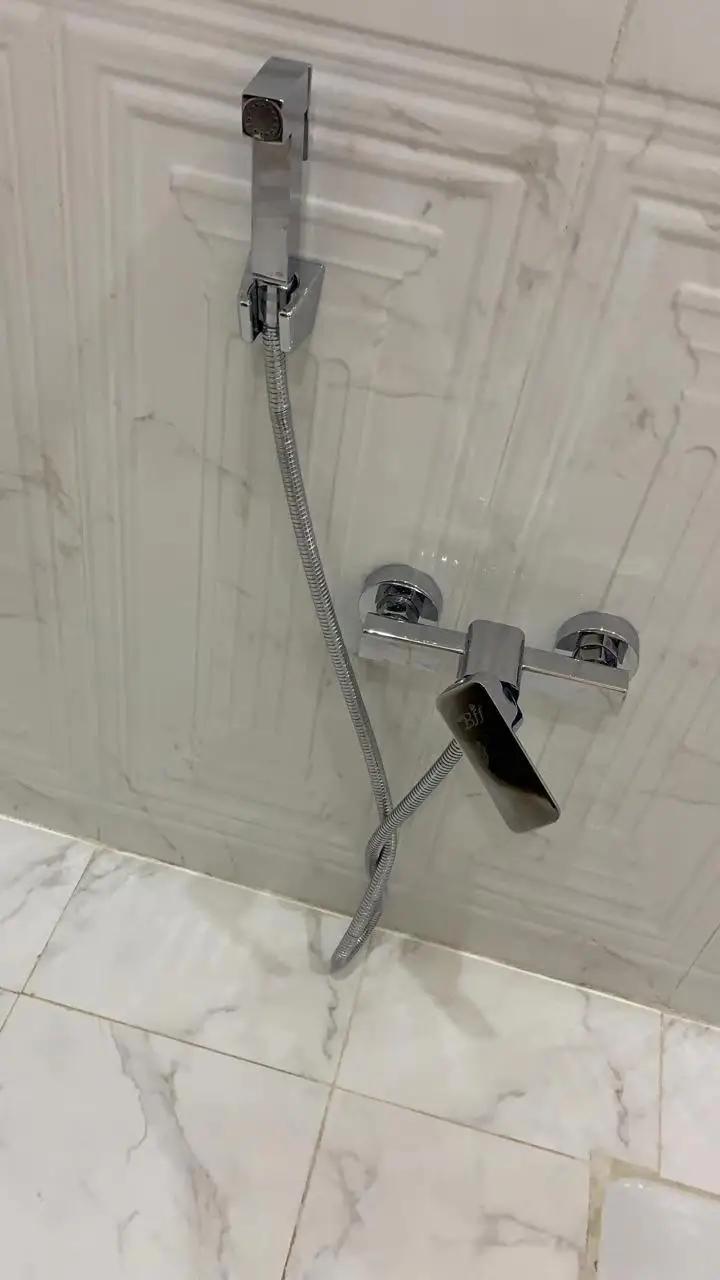 

freeshipping all brass good quality mirror finish bathroom shower faucet set customade
