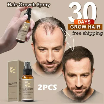 

2pcs 30ml Hair Growth Spray Ginger Essence Spray Effective Extract Anti Hair Loss Nourish Roots For Men YJJ2
