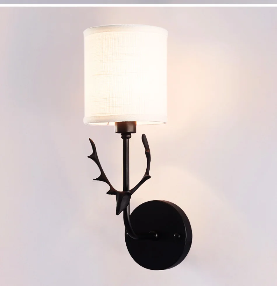 White Black Bedside Wall Lamps For Bedroom Stair Home Night Lighting LED E27 Modern Sconces Wall Lamp Indoor Lights Fixtures  (8)