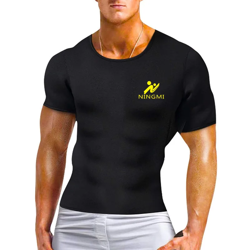 black no zipper SEXYWG мужской спортивный топ из неопрена для коррекции фигуры, тонкая талия, тренажер для фитнеса, рубашка, жилет для похудения, пояс, корсет, сетка, Корректирующее белье, куртка для йоги - Цвет: black no zipper