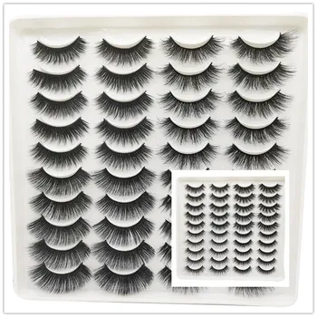 

20 Pairs Mixed Styles 6D Mink False Eyelashes Natural Wispy Criss-cross Fluffy Eyelash Soft Handmade Cruelty-free Lashes