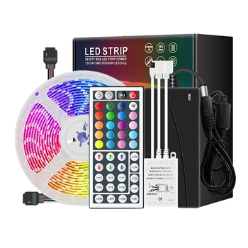 

LED Light Strips with Remote Controller 12V Power Supply Bar Shop Decor