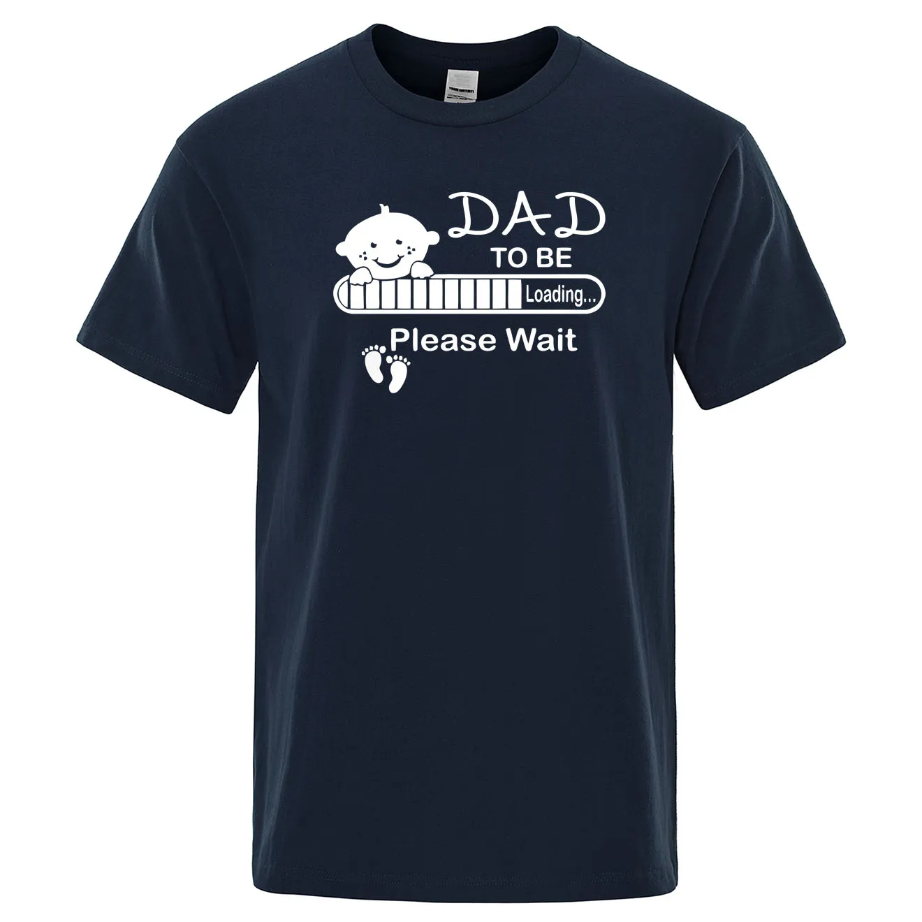 Новая летняя футболка футболки с принтом DAD to be Funny Beading Baby мужские повседневные