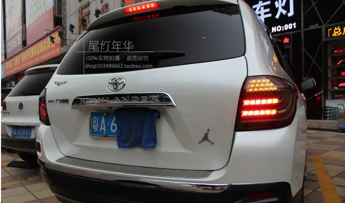 Автомобильный задний светильник s для Toyota Highlander 2012- задний светильник s светодиодный задний светильник DRL+ тормоз+ сигнальная Автомобильная задняя лампа