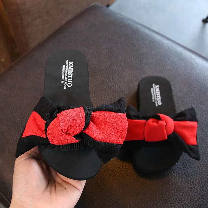 

New Summer Semi-high Heeled Single-strap Slipper Flower Butterfly Women's Sandals Drag Thick Bottomed Parent Child Flip-Flop