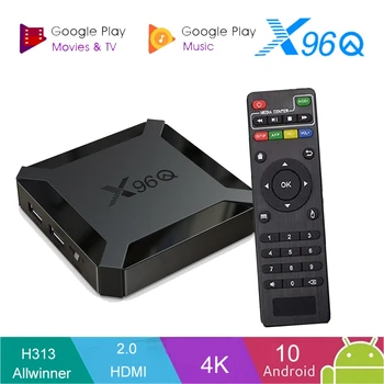 

X96Q TV Box Android 10.0 2GB 16GB Allwinner H313 Quad Core 4K 2.4G Wifi Netflix Youtube Android Top tv Box Media Player by h96