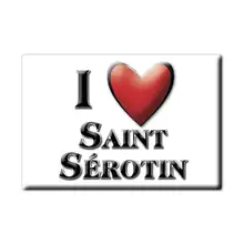 Aimant SAINT SÉROTIN lodestone Frank COMTÉ (89) France aimant pour réfrigérateur SOUVENIR j'aime cadeau