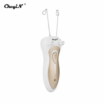 

CkeyiN Electric Women Epilator Body Face Leg Neck Facial Hair Remover for Lady with Cotton Thread Defeather Makeup Cosmetic Tool