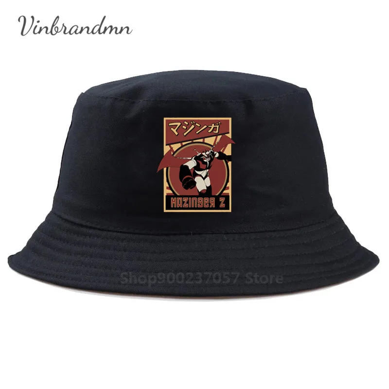 New Fiction Print Robo Grendizer Mazinga Z Session Cappello Da Pescatore Panama Mazinger Z Mecha Cappello Da Pescatore Divertente
