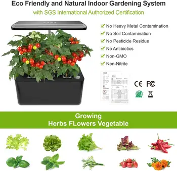 Home Led With Kit For Garden Planter Kitchen Smart Herb Growing System