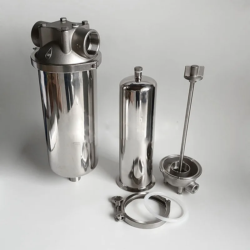 

Промышленный фильтр из нержавеющей стали SS304 10 дюймов, предварительный фильтр для труб с большим потоком, кастинговая головка, одножильный фильтр с внутренней резьбой DN15/DN40