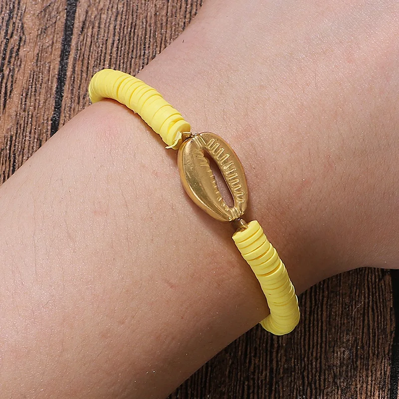 Seashell Bracelet For Women Multicolor Broken Puka Cowrie Shell Bracelet Vsco Girl Beaded Accessories Elastic Rope Jewelry