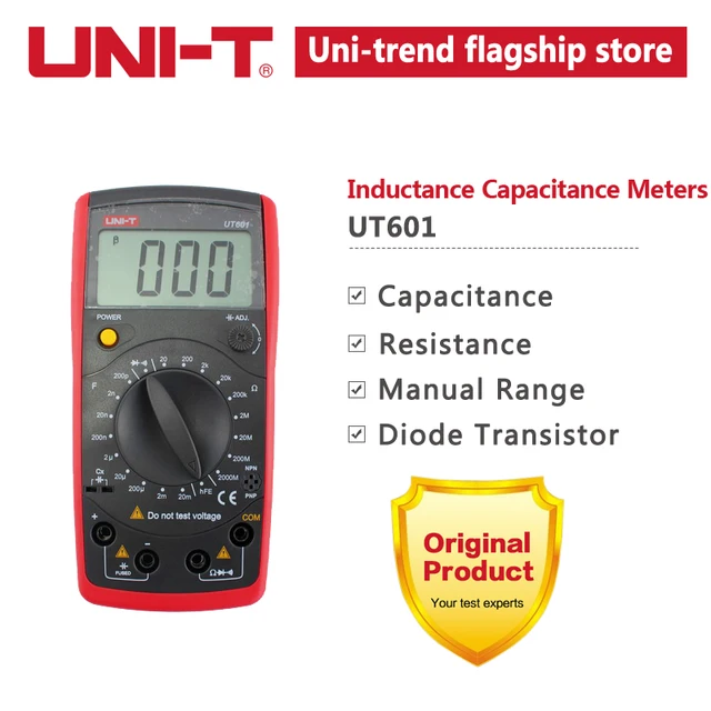 UNI-T Inductance Resistance Capacitance Meter Digital Diode Component Capacitor Tester UT601 UT602 Ohmmeters Data Hold