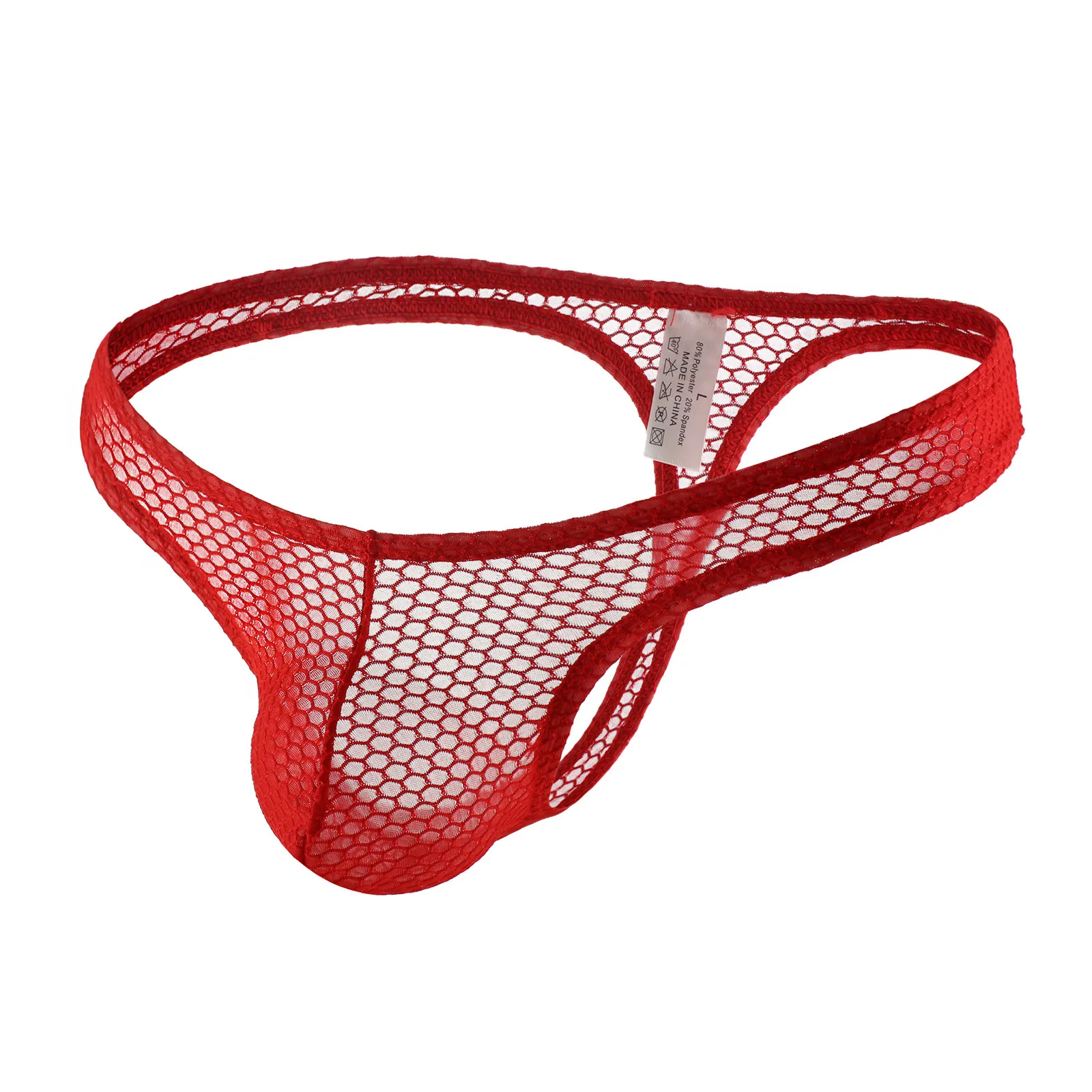 string bikini panties 1 PCS Sexy Men Transparent Thong Plaid Man Big Fishnet Jockstrap String Homme Slip G Strings Cueca Gay Erotic Vacation Underwear briefs for men Exotic Apparel