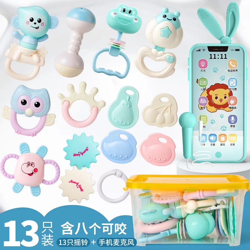 Игрушки для малышей 0-1 лет, погремушка-грызунок для детей 3-6-12 месяцев, развивающий детский Манхэттенский мяч