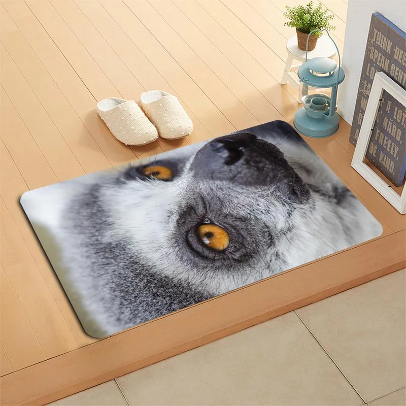 Custom Lemur Animal Doormat Floor/Bath/Kitchen/Beach Mat Flannel Sponge Fabric 3D Printed Shaggy Decoration For Bedroom - Цвет: 11