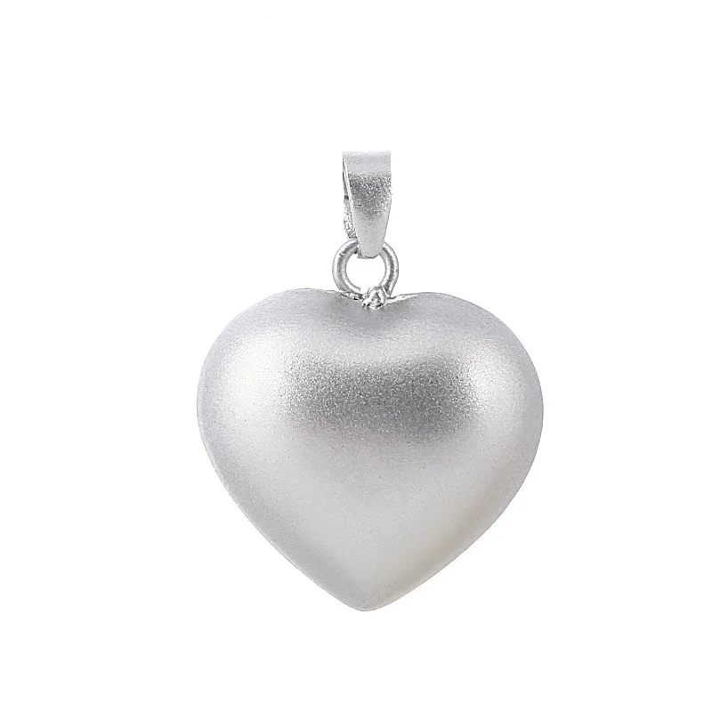 pic color with chain 100 см verzilverd heartchain babyBel grossesse mom bola ожерелье звуковая подвеска «любящее сердце» ожерелье - Окраска металла: pic color with chain
