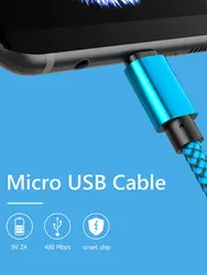 Универсальный нейлоновый медный сердечник, кабель для быстрой зарядки и передачи данных, адаптер micro USB для телефона, сменный кабель