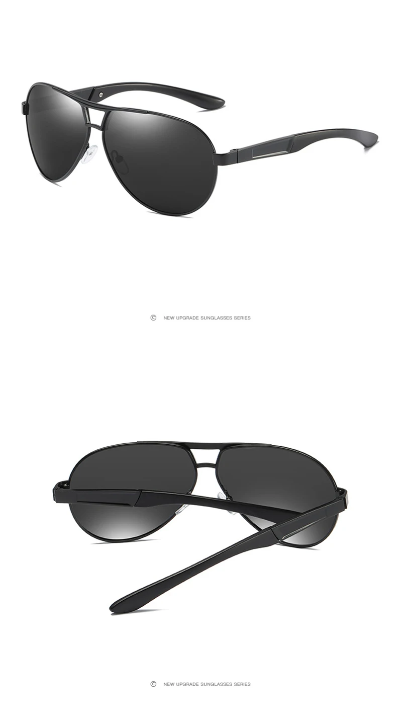 Фирменный дизайн, мужские поляризованные солнцезащитные очки, мужские очки для вождения, зеркальные Поляризованные Ретро солнцезащитные очки, металлическая оправа UV400