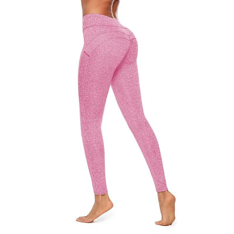 Спортивные легинсы для бега Штаны Для Женщин Йога женские брюки, леггинсы с завышенной талией брюки для Для женщин тренировочная одежда для Для женщин - Цвет: 9157 Pink