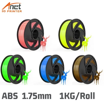

Anet 3D Printer Filament ABS 1.75mm 1kg/roll Multiple Color Non-toxic Materials 1kg 2.2lbs/scroll for impresora 3d