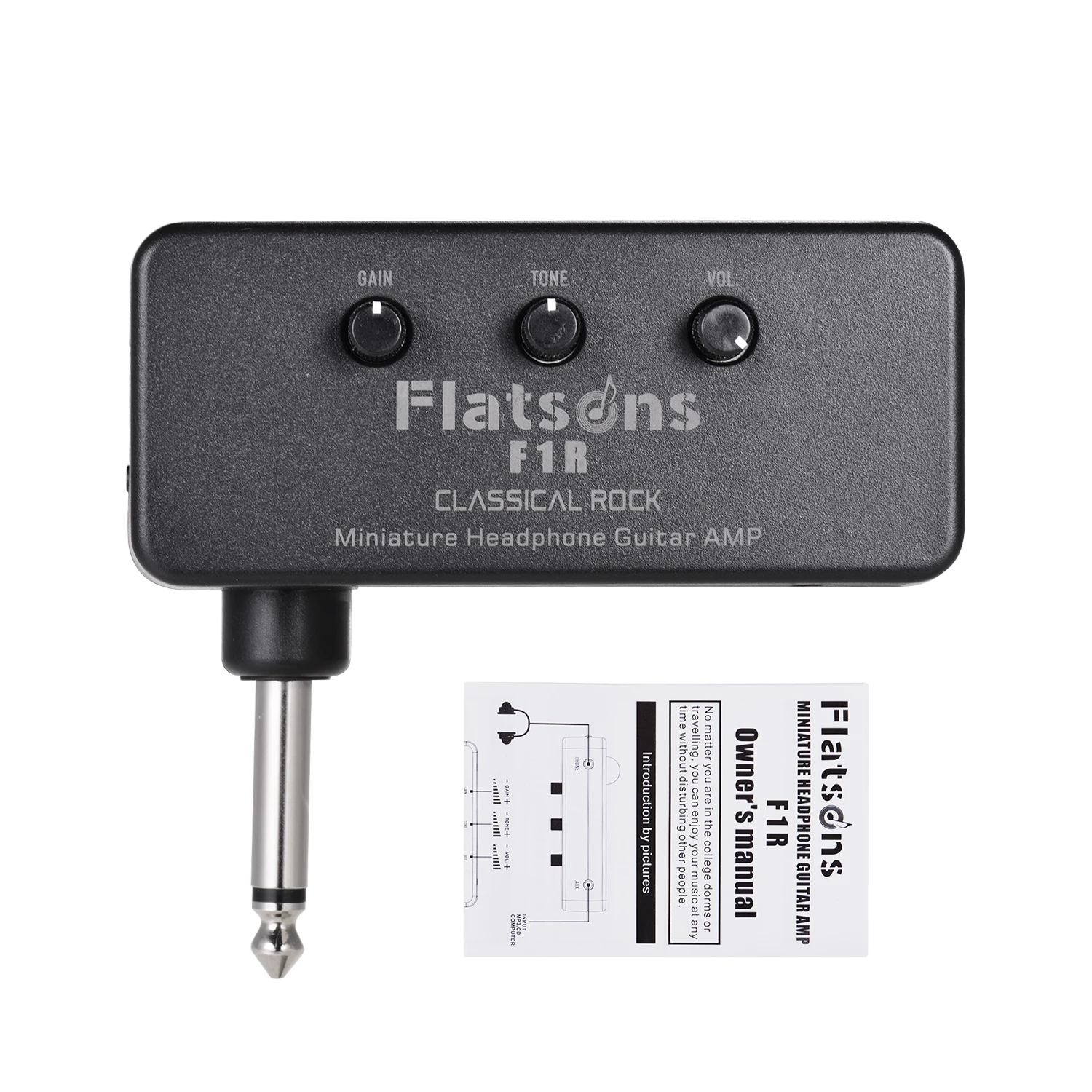 Flatsons F1R Mini Headphone Guitar Amp Amplifier with 3 5mm Headphone Jack AUX Input Plug and Play guitar parts
