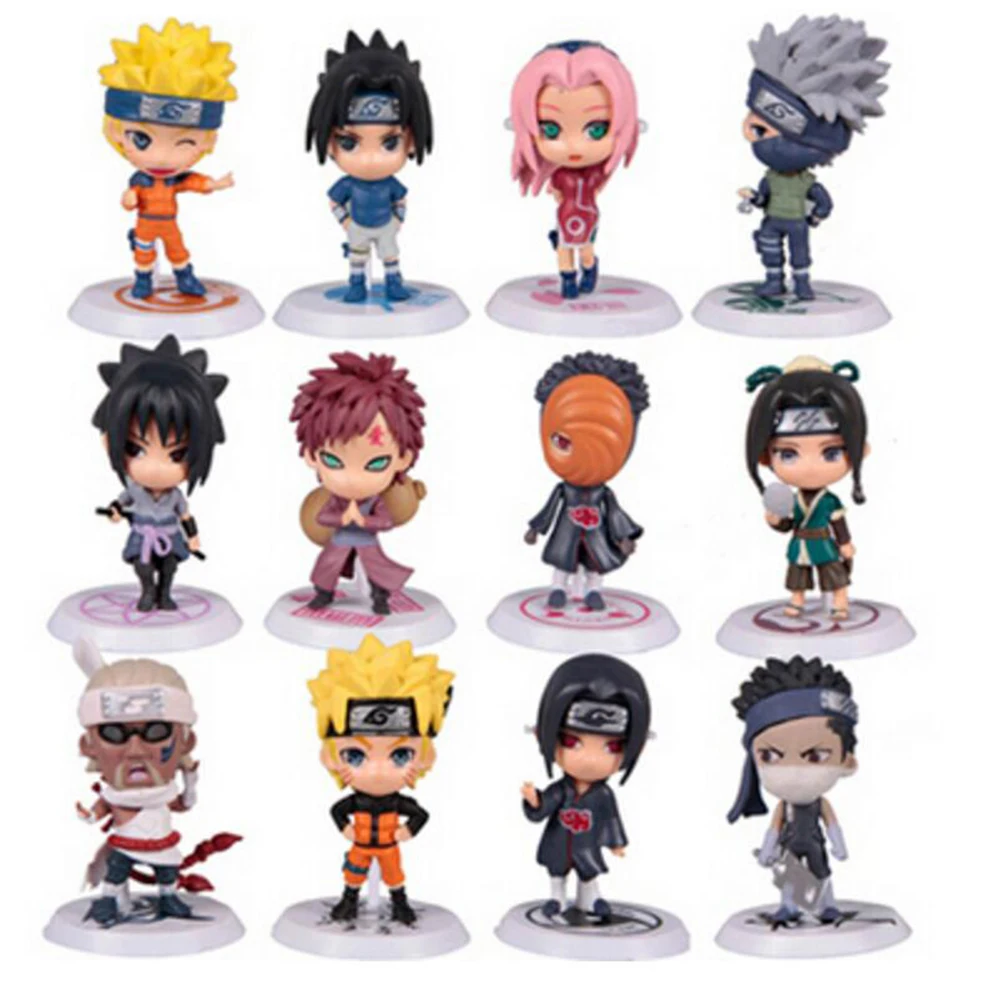 Экшн фигурка Аниме Наруто 6 шт./лот игрушки Q style Zabuza Haku Kakashi Sasuke Naruto Sakura ПВХ экшн