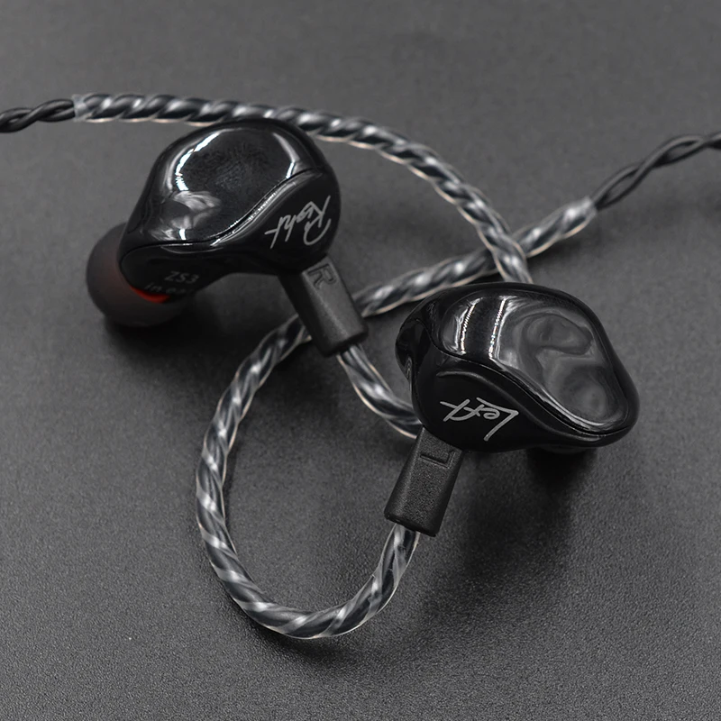 KZ ZS3 1DD Ergonomic Detachable Cable Earphone In Ear Audio Monitors Noise Isolating HiFi Music Sports Earbuds With Microphone