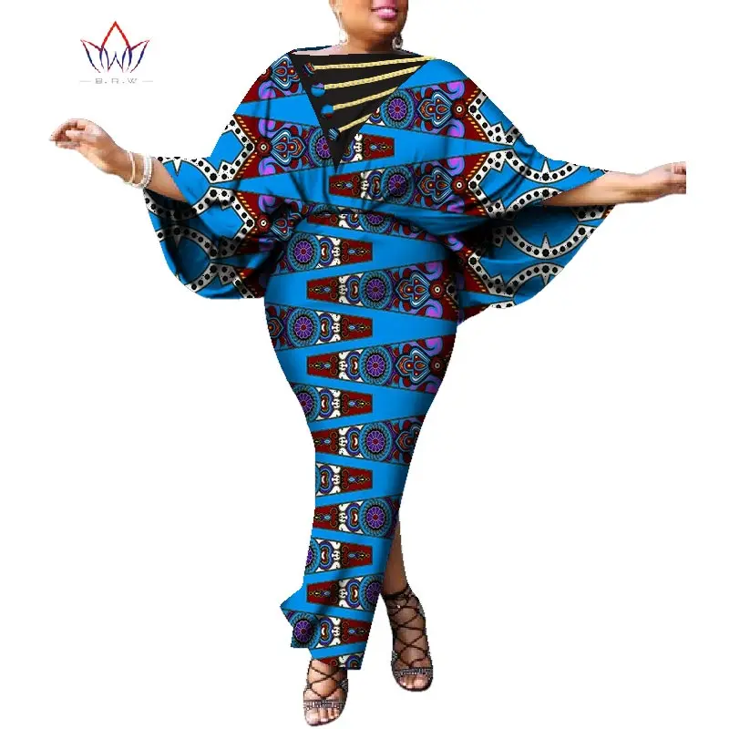Африканские платья для женщин Bazin Riche, африканская одежда, комплекты из 2 предметов, Дашики, женские комплекты с топом и юбкой WY3369 - Цвет: 12