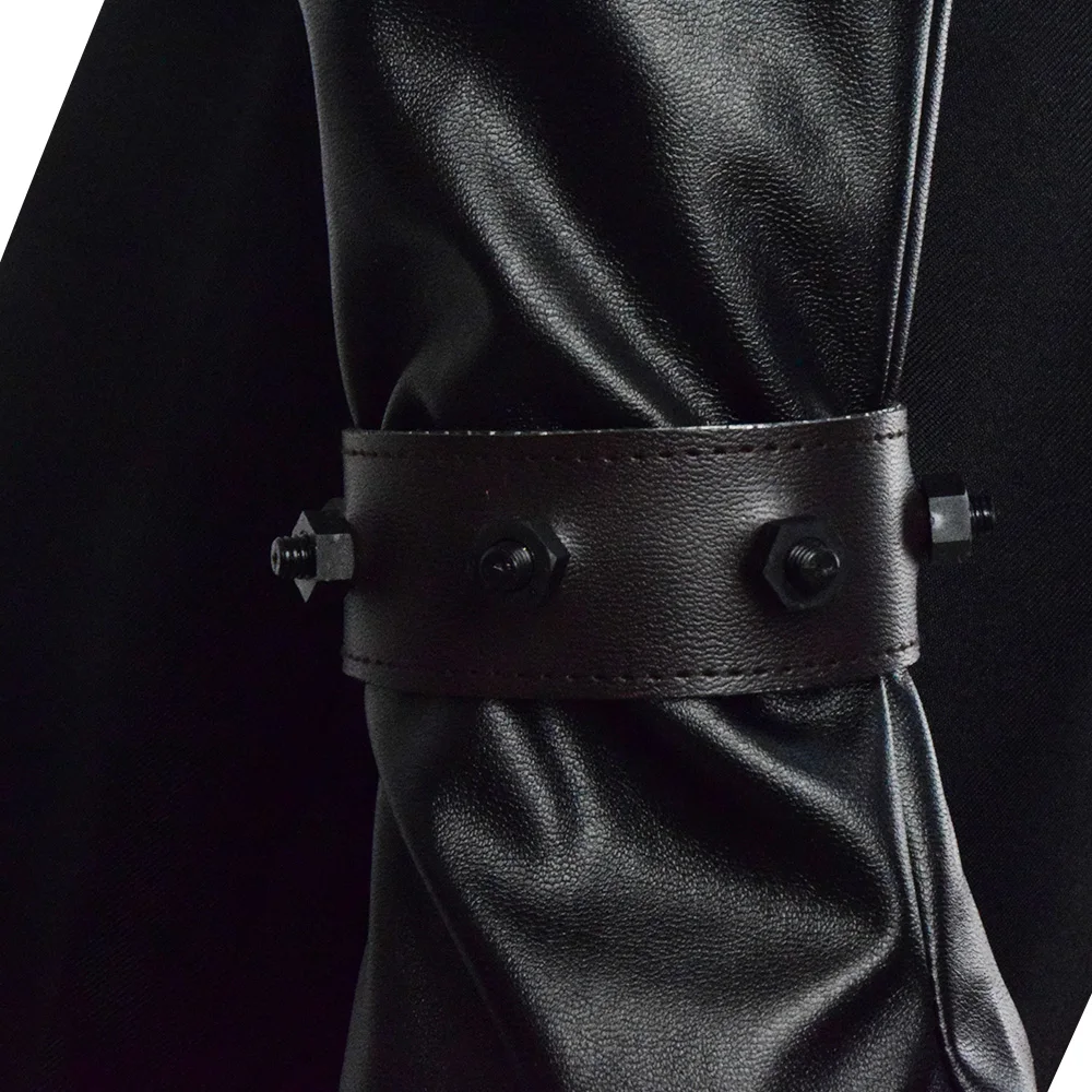 Cossky Cloud Strife косплей костюм мужской черный Pu боевой костюм