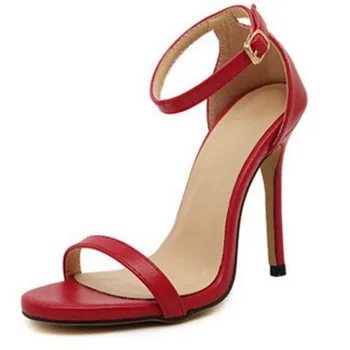 

Stiletto heel word peep toe sandals women's cutout women's shoes L high heel