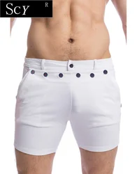 Pantalon de Service à domicile pour hommes, avec couvercle rabattable à boutons, Leggings Sexy pour adultes 