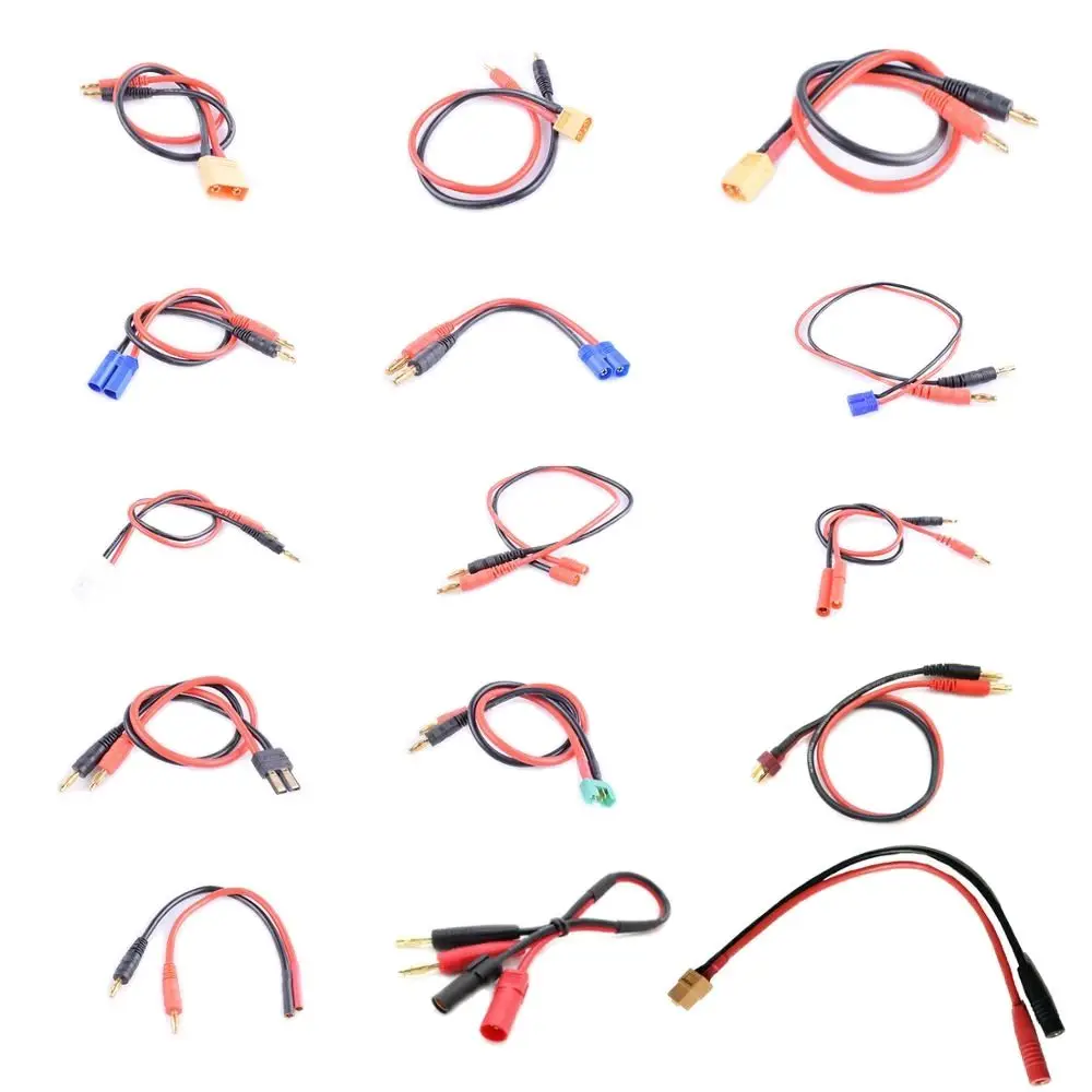 Кабель зарядного устройства для аккумуляторов RC EC2 EC3 EC5 Deans Tamiya MPX XT30 XT60 XT90 XT150 Traxxas
