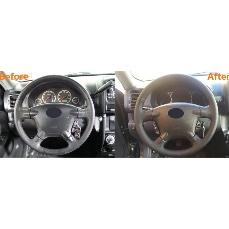 Чехол на руль автомобиля MEWANT из черной искусственной кожи для Honda CRV CR V 2002 2003 2004 2005