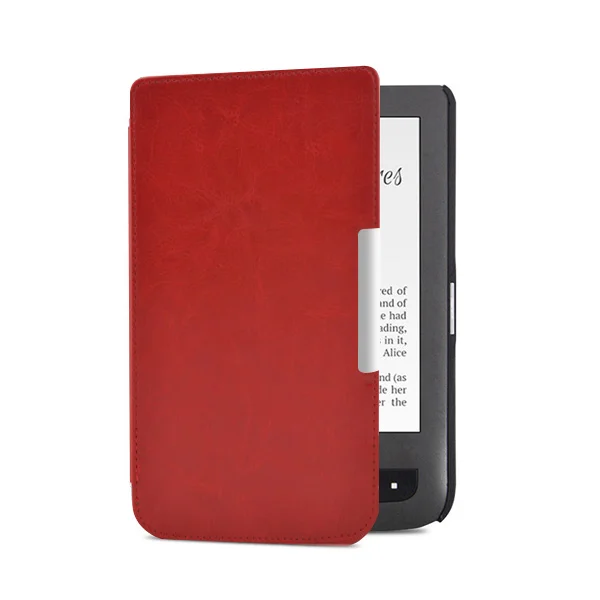 PB624 FM RD Чехол-книжка из ПУ кожи для pocketbook 614/624/626 plus для pocketbook touch lux 3 e-reader, чехол для электронной книги+ Бесплатный подарок - Цвет: PB624 FM RD