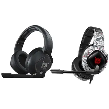

Gaming Headset with Mic Noise Isolating Over-Ear Headphones with LED Lights 95AF