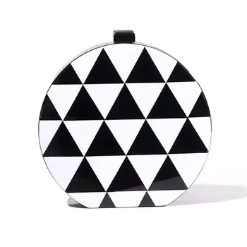 

WoMan Stripes Evening Bag Bridal Party Prom Shoulder Purse Acrylic Handbag