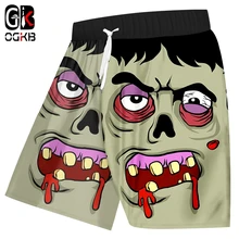 OGKB Мода Хэллоуин человек уродливый зомби лицо уличная одежда Лидер продаж пляжные шорты 6XL мужская одежда с 3D принтом