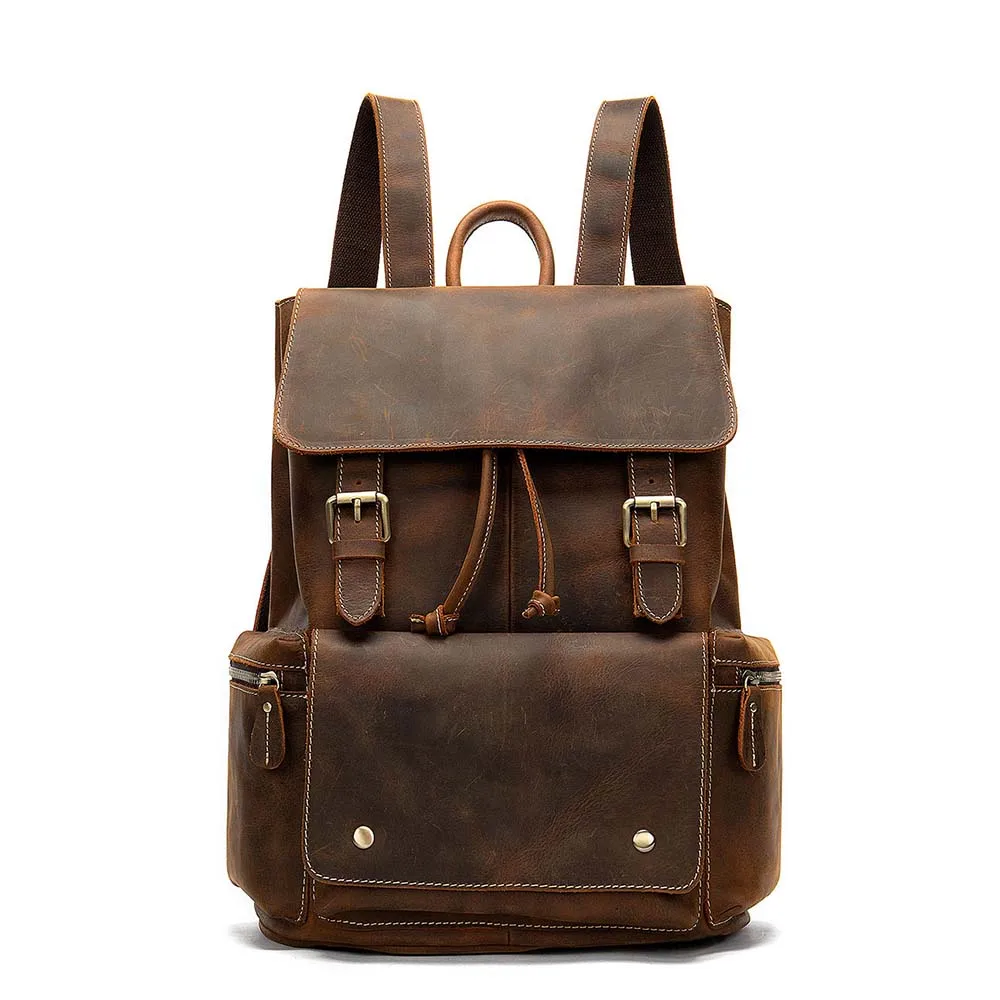 Рюкзаки из воловьей кожи Lukegear - Цвет: Brown