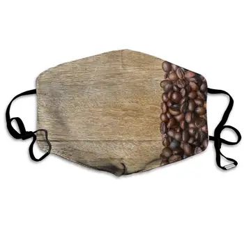 

Mouth Mask Coffee Beans On The Table Print Masks - Breathable Adjustable Windproof Mouth-Muffle, Camping Running for Women and