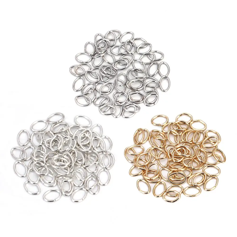 Wholesale 200pcs/lot Gold Silver Rhodium Color 7*5mm Oval Split Jump Rings Link Loops Connectors for DIY Jewelry Making Findings | Украшения
