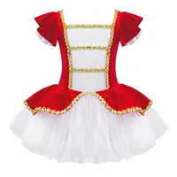 Costumes de cosplay LYus Ringmaster pour filles, robe à manches bouffantes, robes tutu en maille, vêtements de danse pour enfants, performance sur scène, patineuse à glace de ballet 1